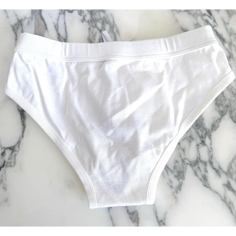 Prada Triangle white cotton drawstring briefs, SIZE 5 (Large)‎